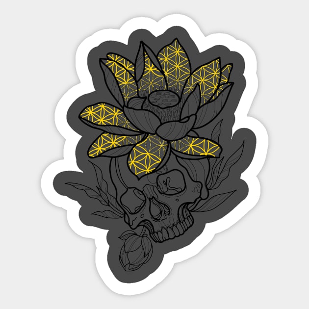 Lotus Sticker by Kmarsdentattoos